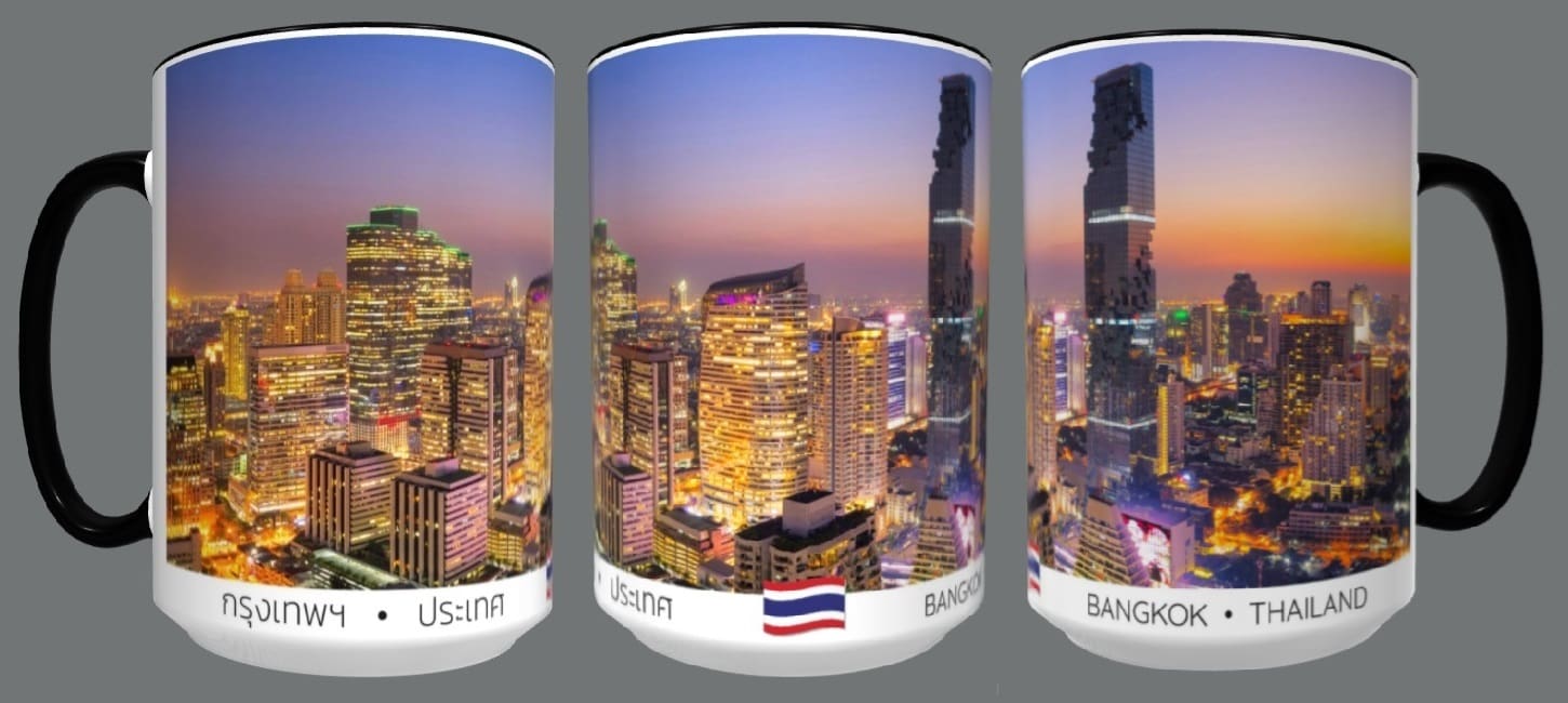 Bangkok, Thailand skyline mug.