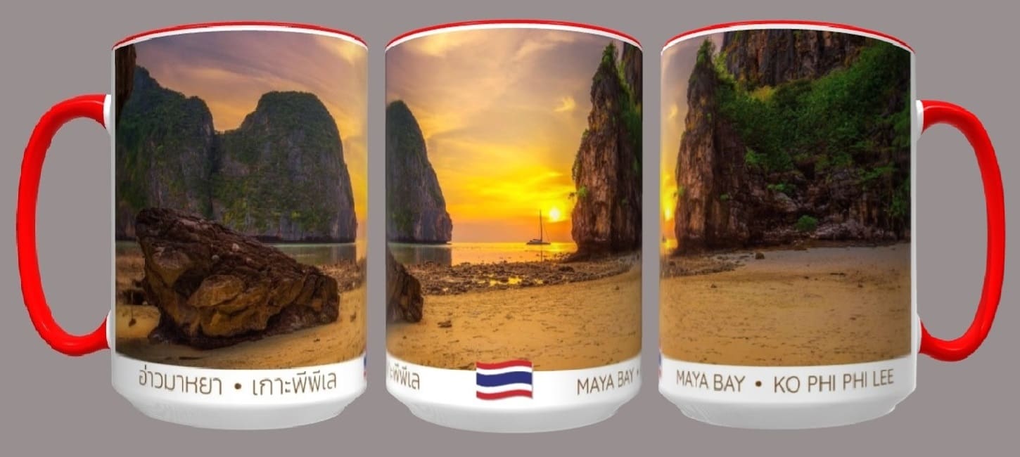 Maya Bay, Ko Phi Phi Lee sunset mug.