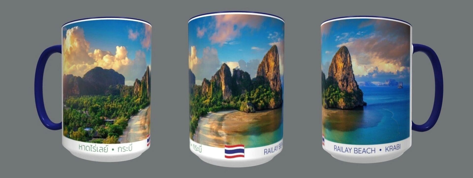 Railay Beach, Krabi mug design.